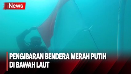 Sambut Hari Kemerdekaan RI ke-78, Tim SAR Gabungan Kibarkan Bendera di Perairan Laut Parepare
