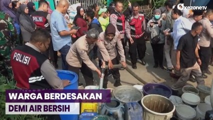 Sulitnya Air Bersih, Warga Rela Antre dan Berdesakan