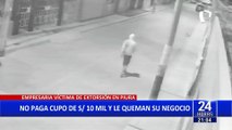 Piura: delincuente lanza bomba molotov en vivienda