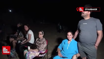 Diyarbakır'da perseid meteor yağmuru Zerzevan Kalesi'nden izlendi