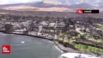 Hawaii'de yangından etkilenen alanlar havadan görüntülendi