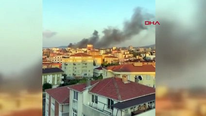 İSTANBUL-ATAŞEHİR'DE İŞ YERİNİN DEPOSUNDA YANGIN-1
