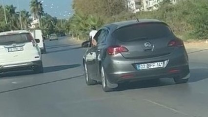 Trafik magandası böyle görüntülendi