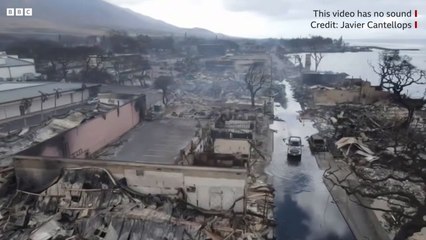 Drone Footage of Lahaina Destruction