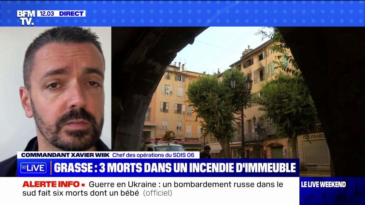 Incendie mortel à Grasse: "Il n'y avait pas de déficit d'effectif de sapeurs-pompiers" selon le commandant Xavier Wiik, chef des opérations du Sdis 06