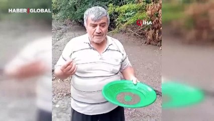 Dere yatağında altın arayış mücadelesi