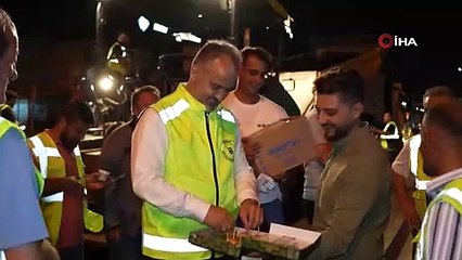 Ankara yolunda gece mesaisi sürüyor