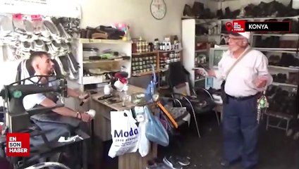 Konya’da ekmek parası için kilometrelerce yürüyor