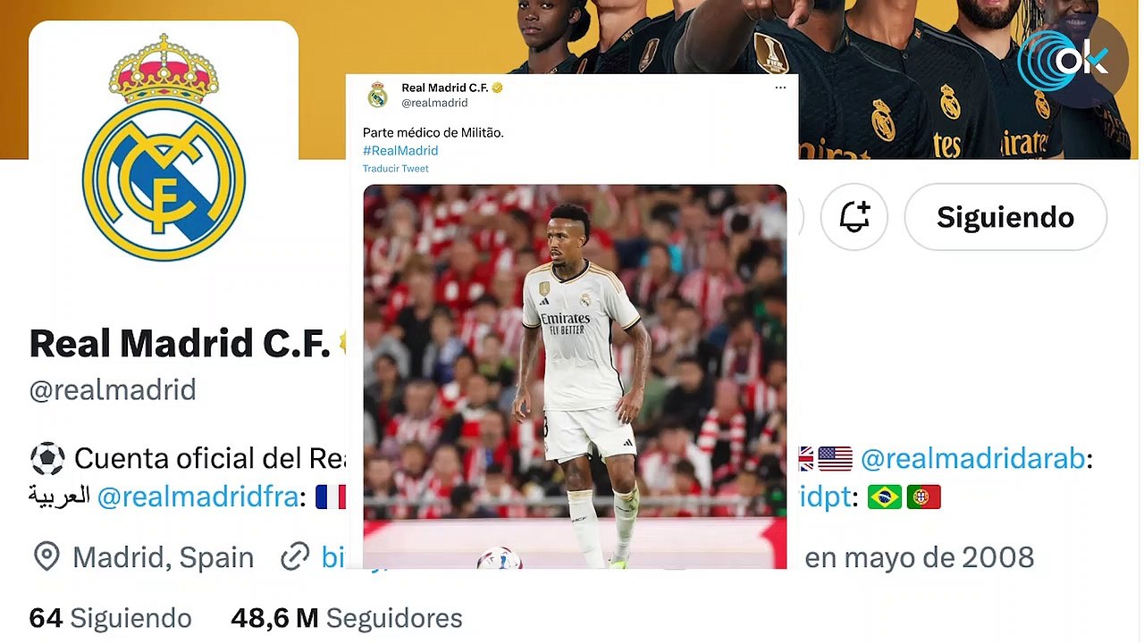 Se confirma la peor de las noticias: Militao sufre una rotura de ligamento