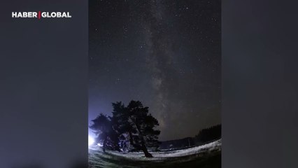 Bolu'da Perseid meteor yağmurunun en net görüntüsü yayınladı