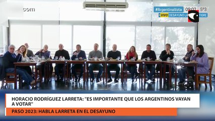 Horacio rodríguez larreta es importante que los argentinos vayan a votar