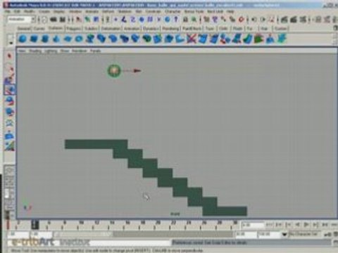 école 3D e-tribart exemple de cours Maya animation 1