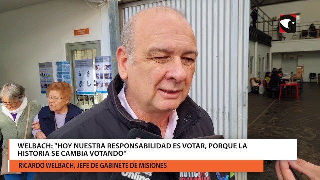 Welbach: hoy nuestra responsabilidad es votar, porque la historia se cambia votando