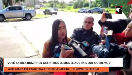 Votó Yamila Ruiz: "hoy definimos el modelo de país que queremos"