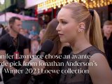 Youve Never Seen a Naked Dress Like Jennifer Lawrences Loewe Pancake Dress