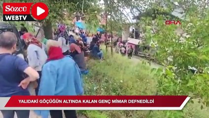 Yalıdaki göçüğün altında kalan genç mimar defnedildi