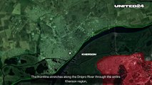 Ukrainian Air-Recon Unit Helps Artillery Strike Russian Soldiers Near the Dnipro River in Kherson