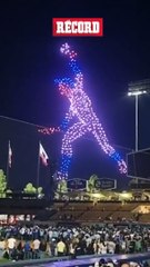 INCREÍBLE homenaje Fernando Valenzuela CON DRONES #FernandoValenzuela #Homenaje #Drones