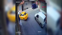 La femme qui a volé son téléphone en tombant à Esenler filmée par une caméra de sécurité