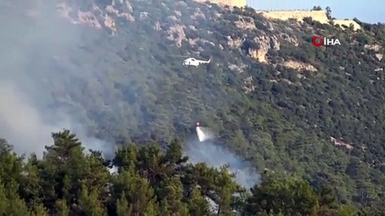 Le feu de forêt dans la vallée de Kayacı à Mersin Erdemli a été éteint