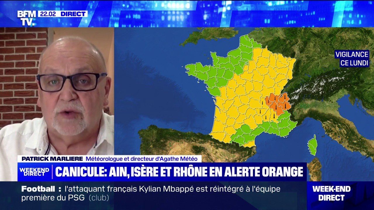 Canicule: "Ce dôme de chaleur est installé au moins jusqu'en début de semaine prochaine", affirme le météorologue Patrick Marlière (Agate Météo)