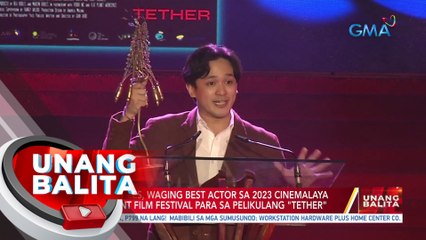 Mikoy Morales, waging best actor sa 2023 Cinemalaya Independent Film Festival para sa pelikulang 'Tether' | UB