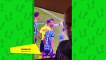 Felipe Melo, volante do Fluminense, se ira ao lance polêmico de penalte no jogo ente os tricolores, Fluminense e Grêmio
