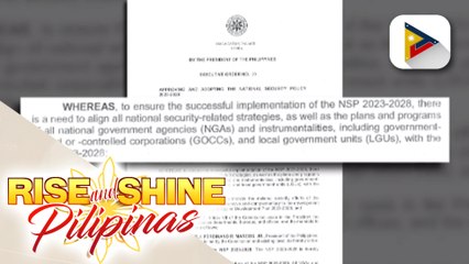Nat'l Security Policy 2023-2023, aprubado na ni PBBM
