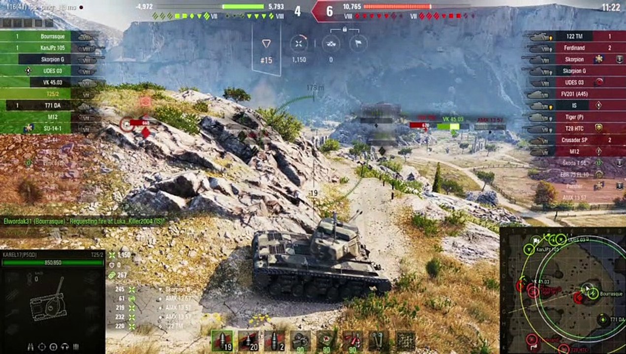 [ wot ] T25/2 遊走戰場的致命獵手！ | 7 kills 4.9k dmg | world of tanks |  @pewgun77 ​