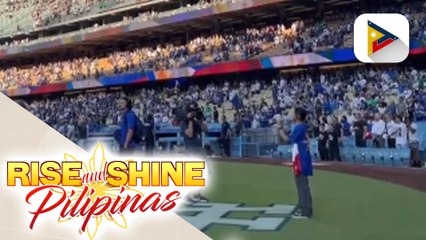 TALK BIZ | Ylona Garcia, inawit ang Philippine National Anthem sa isang baseball game sa L.A.