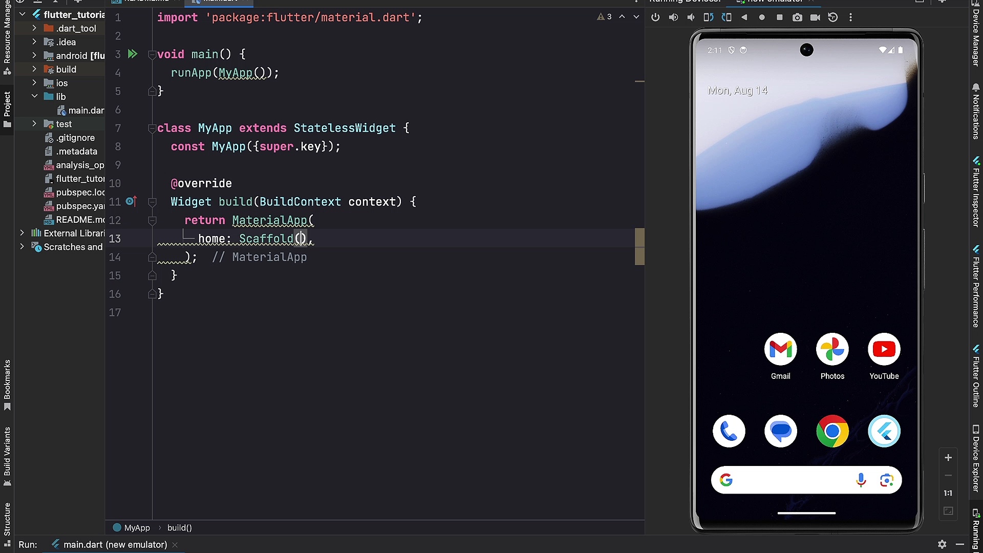 Flutter Tutorial (Basics)