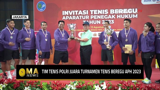 Mahkamah Agung lawan Polri di Final Turnamen Tenis Beregu Aparatur Penegak Hukum - MA NEWS