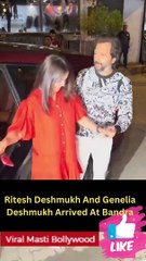 Télécharger la video: Ritesh Deshmukh And Genelia Deshmukh Arrived At Bandra