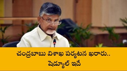 విశాఖపట్నం: జిల్లాలో చంద్రబాబు పర్యటన... షెడ్యూల్ ఇదే..!