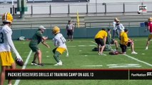 Packers Receivers Drills at Training Camp on Aug. 13