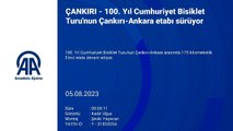 ÇANKIRI - 100. Yıl Cumhuriyet Bisiklet Turu'nun Çankırı-Ankara etabı sürüyor