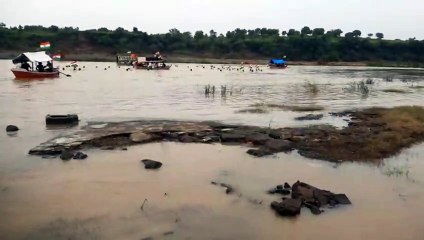 जबलपुर में नर्मदा तिरंगा यात्रा लाइव