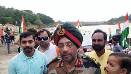 जबलपुर में नर्मदा तिरंगा यात्रा लाइव