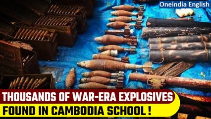 Cambodia: War-era explosives in premises force Queen Kosomak High School to close | Oneindia News
