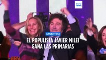 El ultraliberal Javier Milei gana las elecciones primarias en Argentina