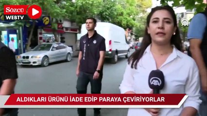 Dilencilerin yeni taktiği aldırdıkları ürünü iade ederek paraya çevirme
