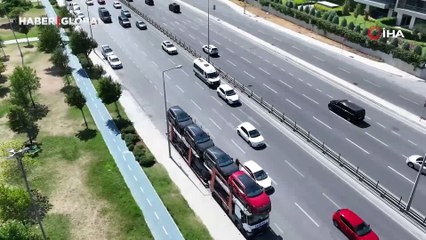 İstanbul’a, bir tır dolusu yerli ve milli araç Togg teslimatı yapıldı!