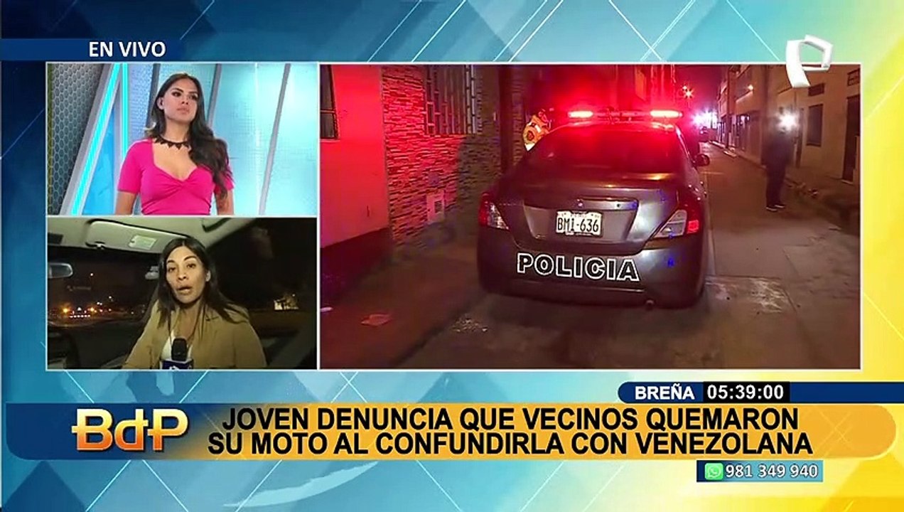Breña: mujer denuncia que vecinos quemaron su moto al confundirla con extranjera