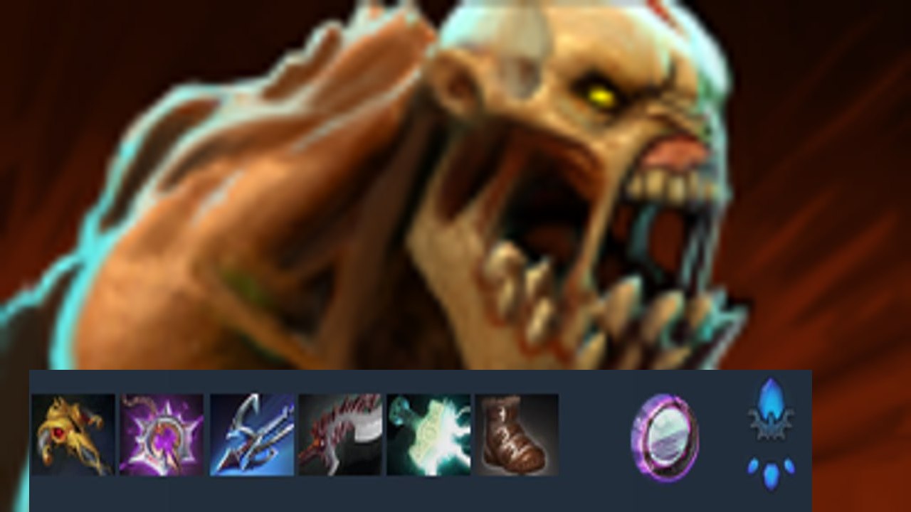 Bitterbitter on Lifestealer in a match.  Damage: 65734 Networth: 46824