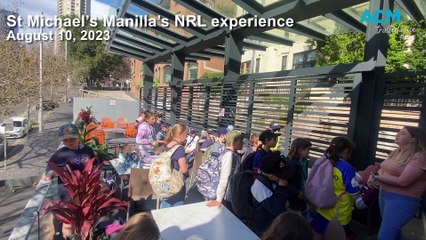 St Michael's Manilla Students Create Tunnel at Penrith vs Manly NRL Match 🏉