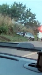 Casal fica ferido após acidente em curva da PR-489, entre Umuarama e Xambrê