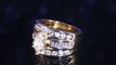 18K Multi Gold Ring for Women Natural 1 Carat Diamond with Diamond Jewelry Anillos De Bizuteria Anillos Mujer Gemstone Rings Box