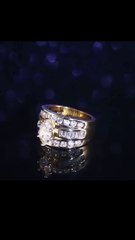 18K Multi Gold Ring for Women Natural 1 Carat Diamond with Diamond Jewelry Anillos De Bizuteria Anillos Mujer Gemstone Rings Box