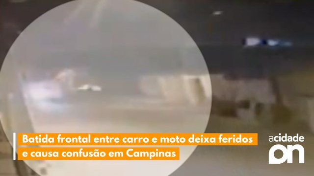 Batida frontal entre carro e moto deixa feridos e causa confusão em Campinas