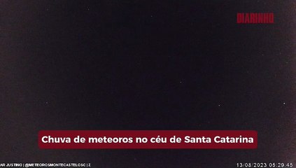Chuva de meteoros no céu de Santa Catarina